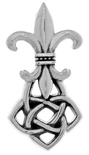 Jewelry Trends Sterling Silver Celtic Fleur De Lis Pendant