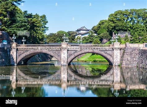 The Imperial Palace And Nijubashi Bridge In Tokyo Japan Stock Photo