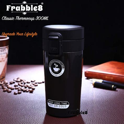 buy frabble8 double wall 300ml vacuum insulated travel stainless steel coffee tea flask mug
