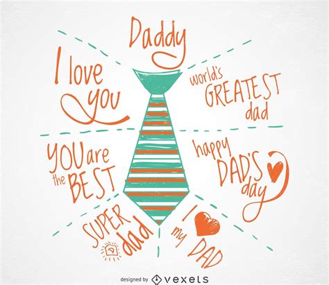 Fathers Day Greeting Card Vector Download