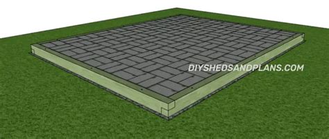 Paver Shed Foundation How To Build A Shed Base With Paving Slabs
