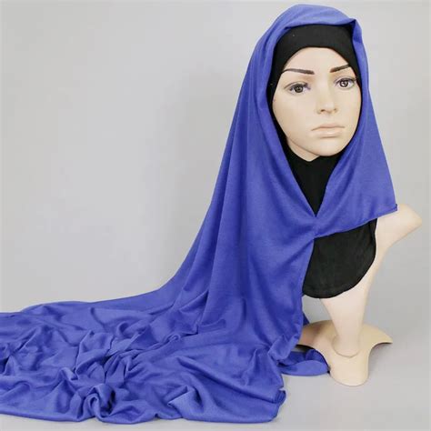 instant double loop jersey hijab high quality muslim plain scarf malaysia women s wrap shawl