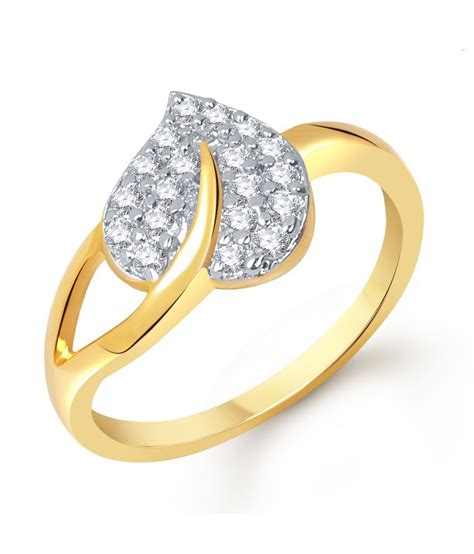 Vk Jewels Cute Heart Gold And Rhodium Plated Ring Buy Vk Jewels Cute Heart Gold And Rhodium
