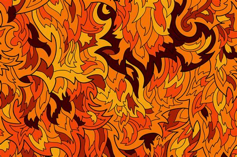 Seamless Fur Or Flame Pattern Patterns On Creative Market