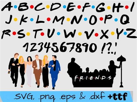 Clipartshop Friends Font Svgpngdxfeps Friends Alphabet Friends