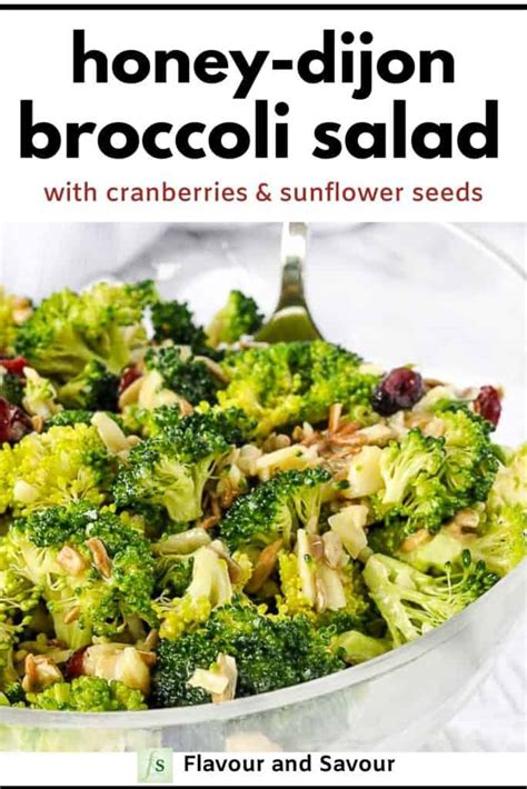 With toasted pecans, sharp red onion, crisp bacon, tangy here's what makes this charred broccoli salad with hot honey dressing a standout recipe that did, in real life, make me eat two. Honey-Dijon Broccoli Salad with Cranberries - Flavour and ...