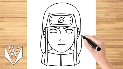How To Draw Neji Hyuga Naruto Step By Step Drawing Tutorial Trick Easy
