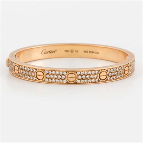 A Cartier Love Bangle Set With Round Brilliant Cut Diamonds Bukowskis