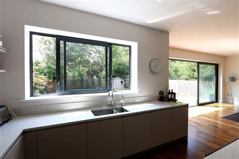 Our custom aluminum frame glass cabinet doors are a contemporary addition to residential and commercial interiors. Kitchen Window Ideas | Aluminium windows, Aluminium ...