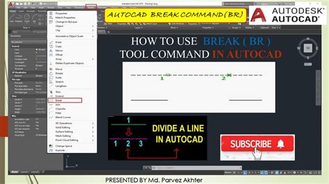 Break Command Autocadhow To Use Break Commandwhat Is Break Command