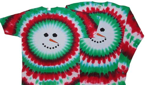 Tie Dyed Shop Christmas Snowman Tie Dye T Shirt Men Women Teens Plus