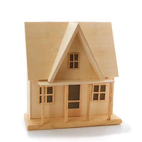 Unfinished Wood House Wood Craft Kits Wood Crafts Craft Supplies