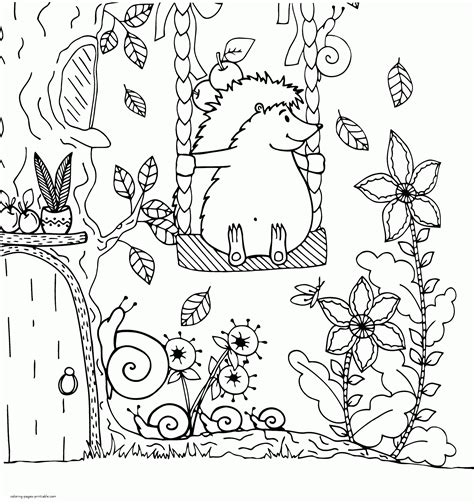 Printable Hedgehog Coloring Page For Adults Coloring Pages Printablecom