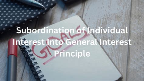 Subordination Of Individual Interest Principle Mbanote