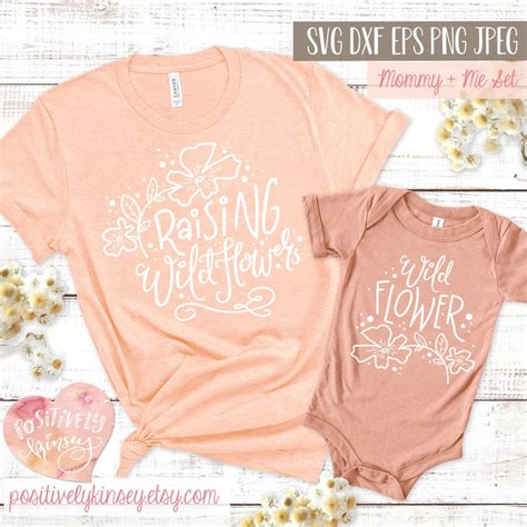 Mommy and Me Svg Mommy and Me Raising Wildflowers Svg - Etsy