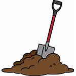 Dirt Shovel Digging Clip Dig Clipart Cartoon