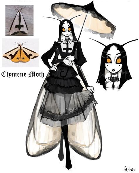 Goth Moth Gijinka Moe Anthropomorphism Creature Art Creature