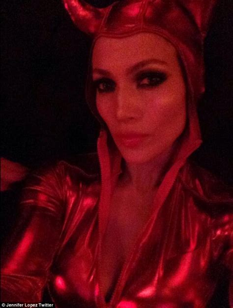 Jennifer Lopez 45 Slips Into Red Latex Devil Outfit For Halloween
