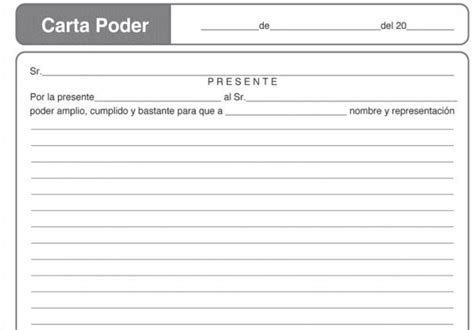 Ejemplo Contestada Ejemplo Como Llenar Una Carta Poder Para Cobrar