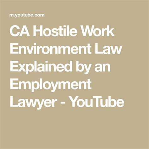 Ca Hostile Work Environment Law Explained By An Employment Lawyer