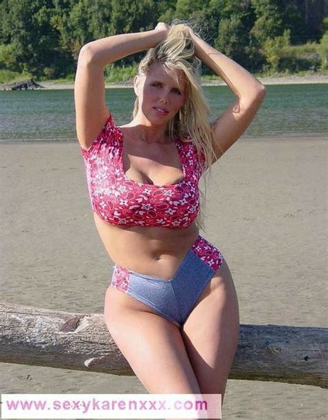 Karen Fisher Stripping At The Beach CELEBRITY SLIP