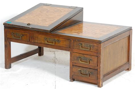 A 19th Century Korean Scholars Low Desk Table Having A Panelled