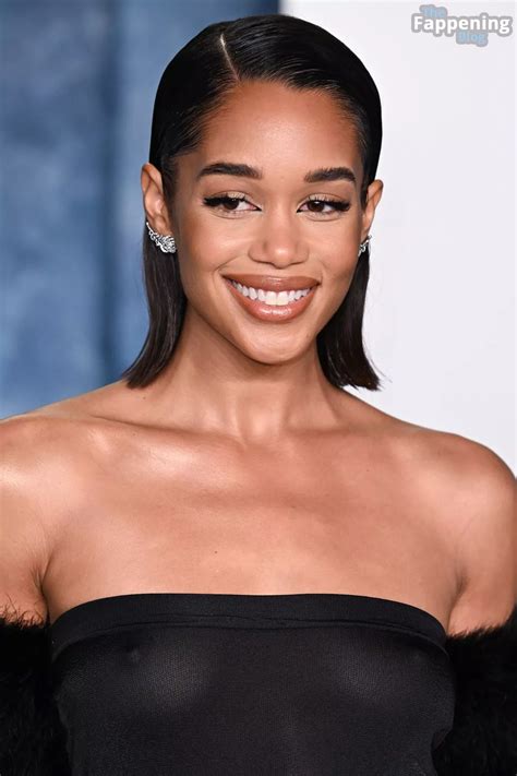 laura harrier flashes her nude tits at the 2023 vanity fair oscar party 20 photos