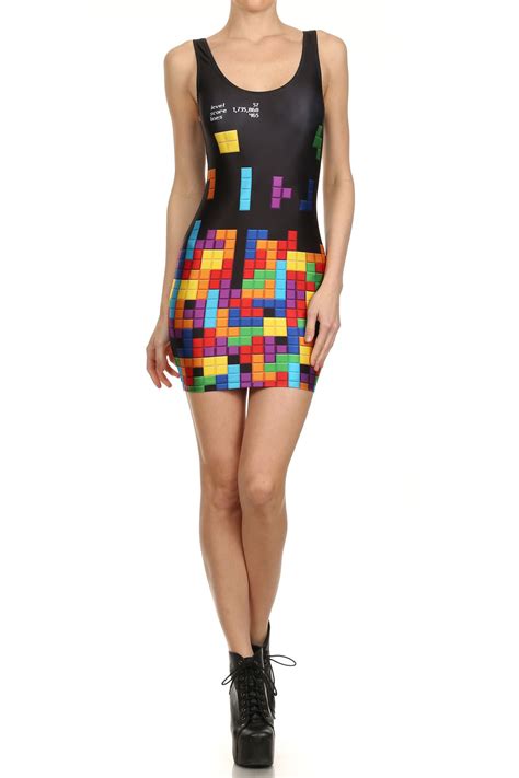 Tetris Bodycon Dress Fashion Tetris Dress Bodycon Dress