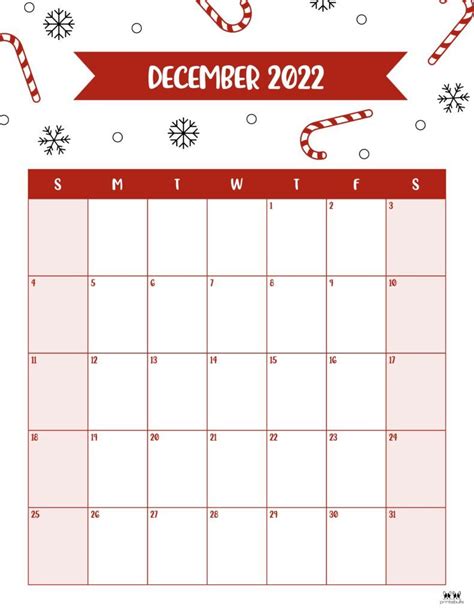 December 2022 Calendars 50 Free Printables Artofit