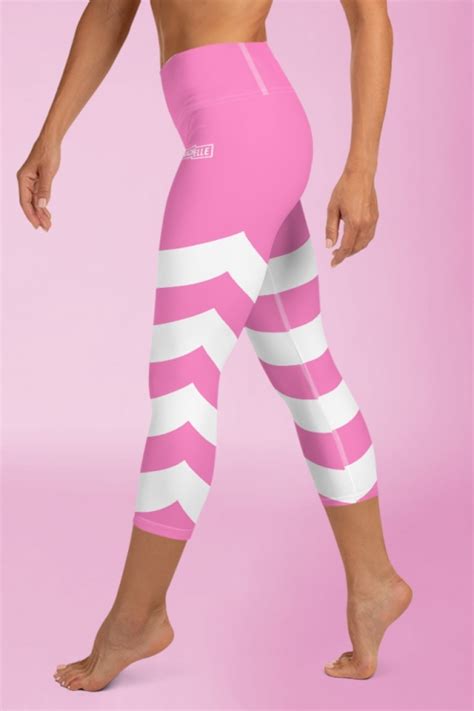 Pink Technical Leggings With Stripes Prachelle