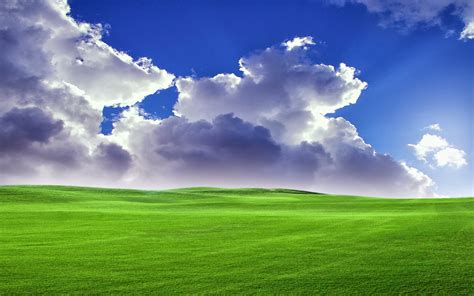 Fondo De Pantalla Paisaje Campo Verde Con Nubes En El Cielo Imagenes