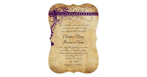 Medieval Renaissance Purple Faux Parchment Invitation | Zazzle.com