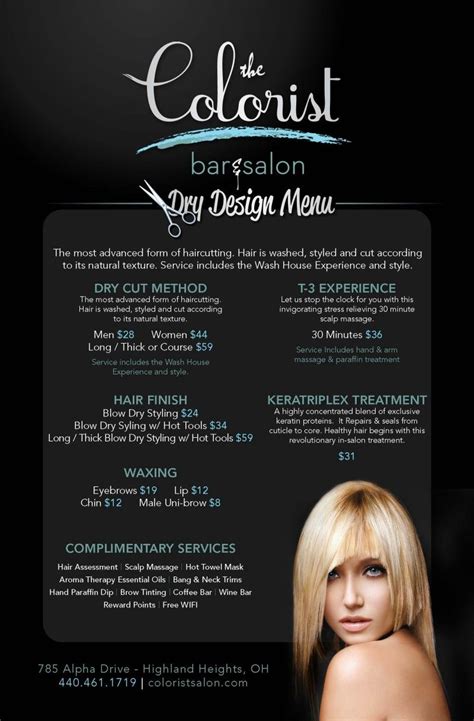 We did not find results for: Salon Menu - The Colorist Bar and Salon specializing in ...