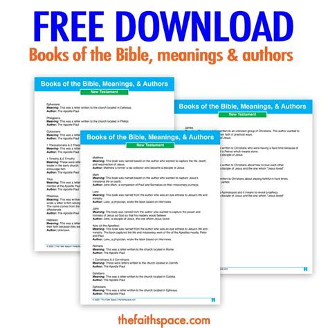 66 Books Of The Bible List Plus Free Printables Pdf The Faith Space