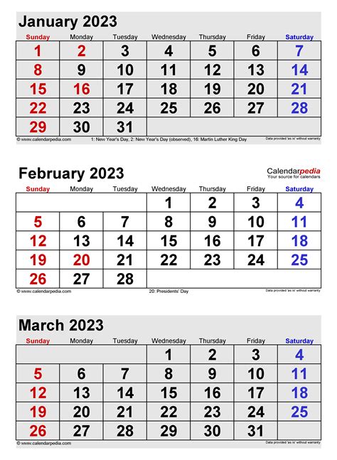 January February 2023 Calendar Free Printable Imagesee