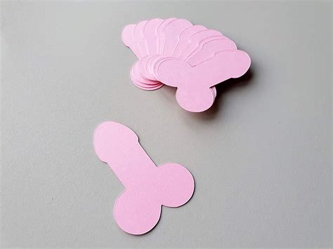 Paper Penis Cut Out 20 Pieces Multiple Sizes Penis Die