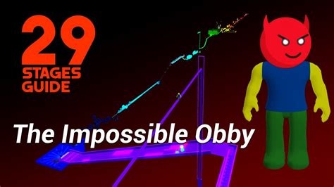 The Impossible Obby Roblox Dark Blue Tutorial Youtube