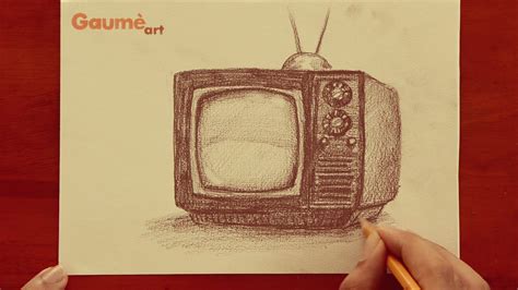 How To Draw A Television Tv Pencil Art Drawing Tutorial Youtube