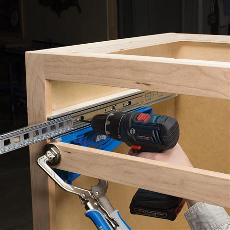 No matter how great your drawer slide jig is, if you try to install any type of drawer slide in a. Kreg Tool Company KHI-SLIDE Drawer Slide Jig - - Amazon.com