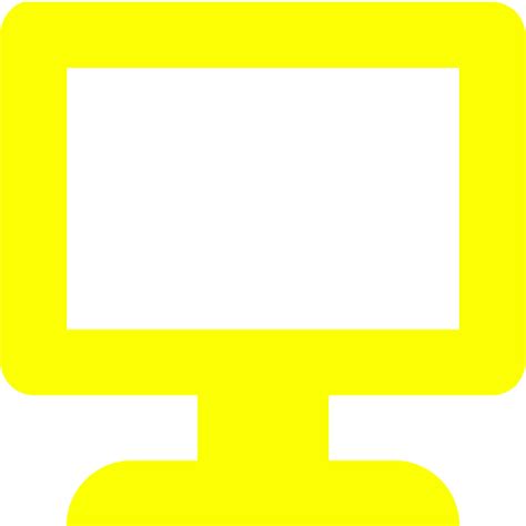 Yellow Monitor 2 Icon Free Yellow Computer Hardware Icons