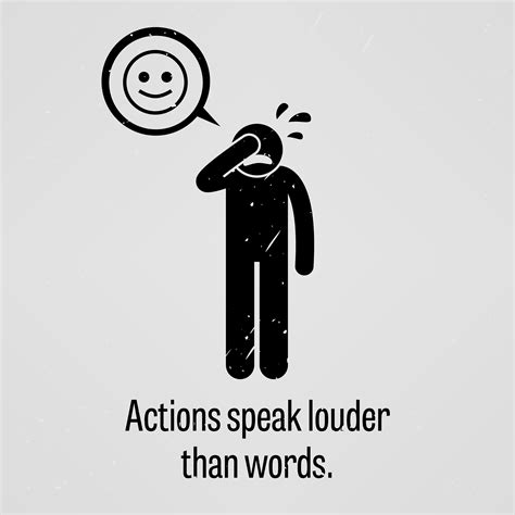 Actions Speak Louder Than Words 363795 Vector Art At Vecteezy