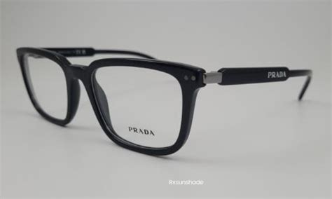 prada eyeglasses new vpr 13y color 1ab 1o1 black size 53 men s square authentic ebay