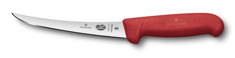 victorinox fibrox curved flexible narrow blade boning knife 15cm red