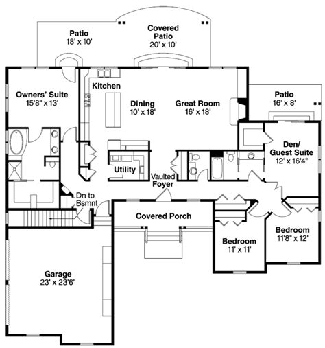 Ranch Home Plans 2400 Square Feet Plansmanage