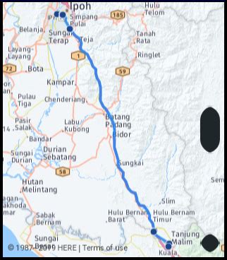 I'm from ipoh, perak, malaysia 我来自马来西亚, 霹雳州, 怡保. What is the distance from Ipoh Malaysia to Tanjung Malim ...