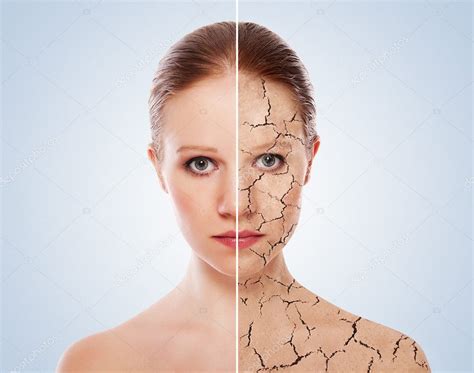 Concept Of Cosmetic Effects Treatment And Skin Care Face Of Y Stock