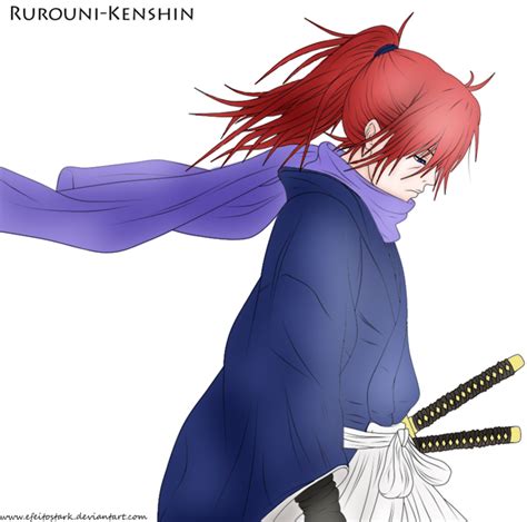 Himura Kenshin By Efeitostark Rurouni Kenshin Anime Samurai
