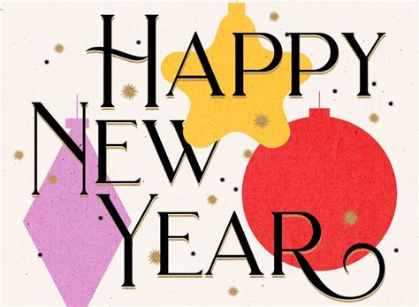 Happy New Year Simple Greeting Card Design Template — Customize It In