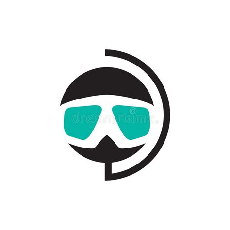 Goggles Swim Logo Design Template Stock Vector Illustration Of Person