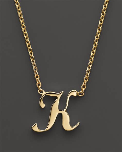 Roberto Coin 18k Yellow Gold Letter Initial Pendant Necklace 16 In